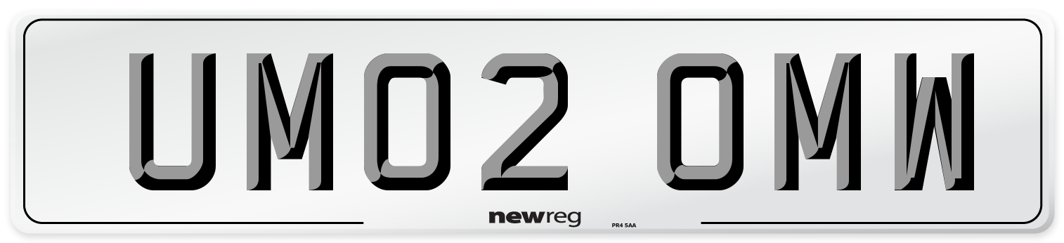 UM02 OMW Number Plate from New Reg